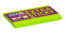 Samolepic bloek Stick'n Extra Sticky neonov zelen, 76 x 127 mm