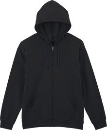 Mikina s kapuc� na zip GISF600, �ern�
