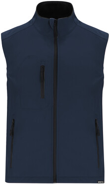 RPET softshellov bodywarmer vesta Mireo, tmav modr