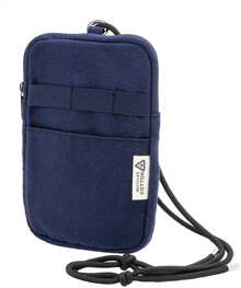 Ta�ka p�es rameno z recyklovan�ho pl�tna na telefon CanvaFon, modr�