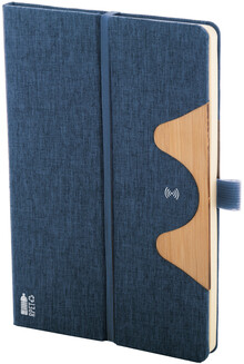 RPET blok s bezdr�tovou nab�je�kou Chatom, tmav� modr�