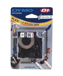 Pska Dymo D1 12mmx3,5m ern tisk/bl podklad, flexibiln ny