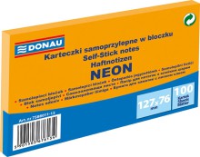 Samolep�c� blo�ek DONAU ECO, 127 x 76 mm, neonov� oran�ov�, 100 l�stk�