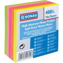 Samolep�c� blo�ek SAMOLEP�C� DONAU, 76 x 76 mm, neon mix, 400 l�stk�