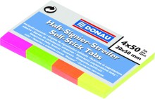 Samolep�c� z�lo�ky DONAU, 20 x 50 mm, neon mix, 4 x 50 list�