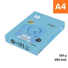 Barevn� pap�r IQ Color Intenz A4 - AB48, azurov�, 160 g, 250 list�