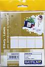Etikety Rayfilm A6, pro ru�n� pou�it�, 8 x 21 mm, matn� b�l�, 10 list� po 72 etiket�ch