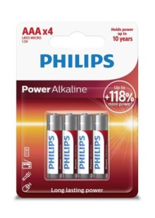 Baterie Philips Power Alkaline, AAA, 4ks